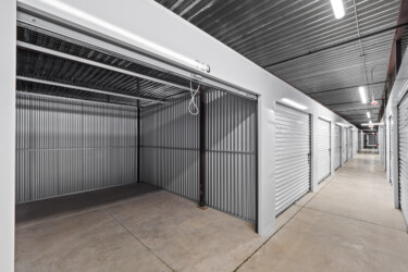 inside a temperature-controlled storage unit at Brownsville Storage Units in Brownsville, TX