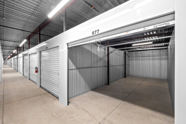 inside a temperature-controlled storage unit at Brownsville Storage Units in Brownsville, TX