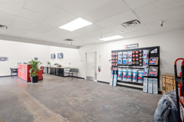 inside the indoor storage facility at Brownsville Storage Units in Brownsville, TX