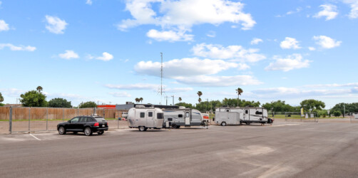 outdoor parking at Brownsville Storage Units in Brownsville, TX